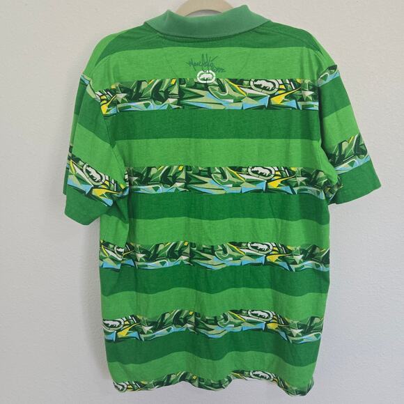 Ecko Unltd The Exhibit Askew One Street Graffiti Artist Green Polo Size XL - Picture 4 of 6